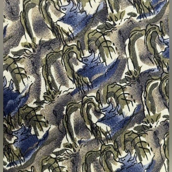 J Jerry Garcia 100% Silk Necktie Tie In the Park Collection 15 Gray Blue Green - Picture 2 of 6